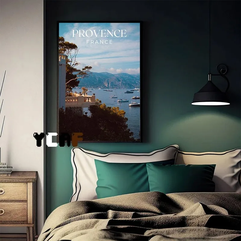 Affiche de voyage de la ville française de Provence