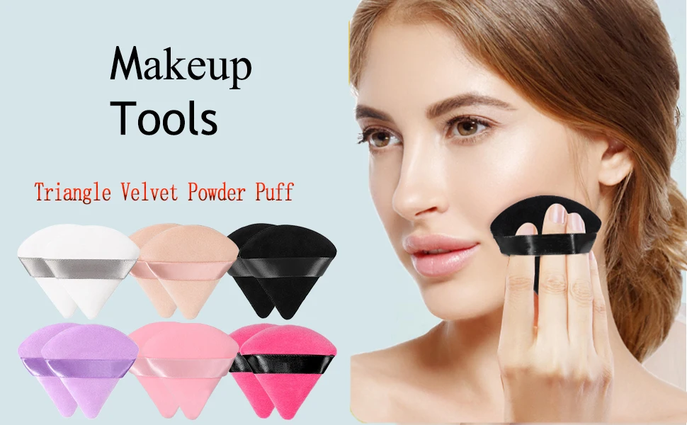 Éponges de Maquillage Triangle en Velours