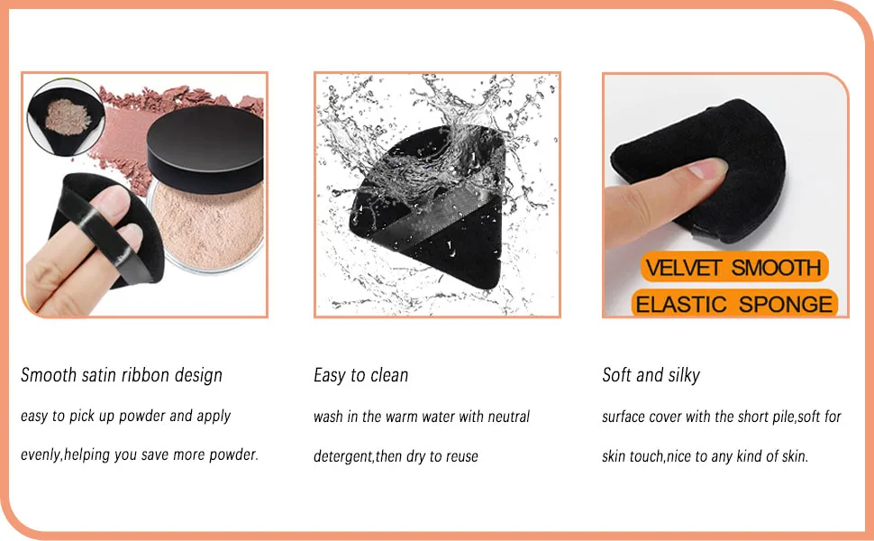 Éponges de Maquillage Triangle en Velours