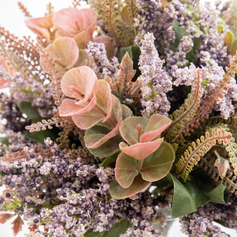 Bouquet de plantes artificielles en mousse d'eucalyptus