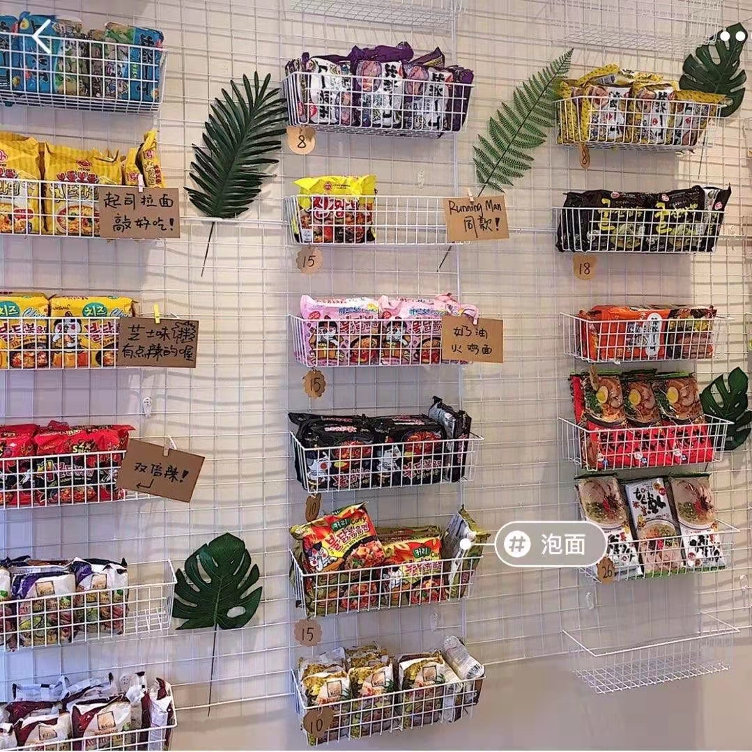 Étagère de supermarché en maille de fer à grille métallique