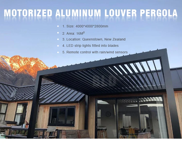 Pergola en aluminium noir