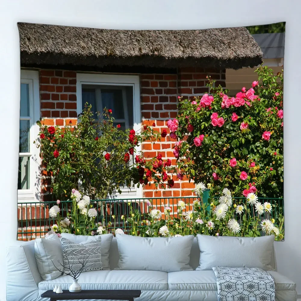 Tapisserie de paysage de jardin et de parc