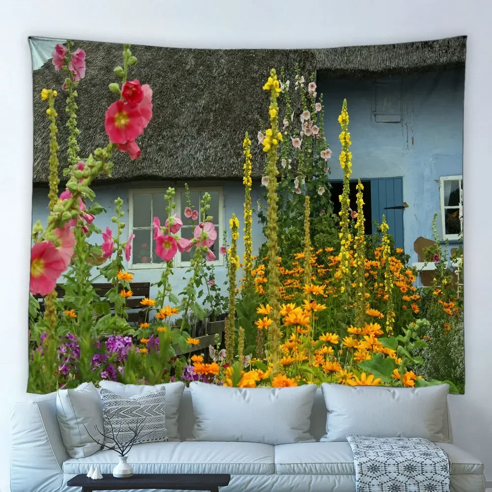 Tapisserie de paysage de jardin et de parc