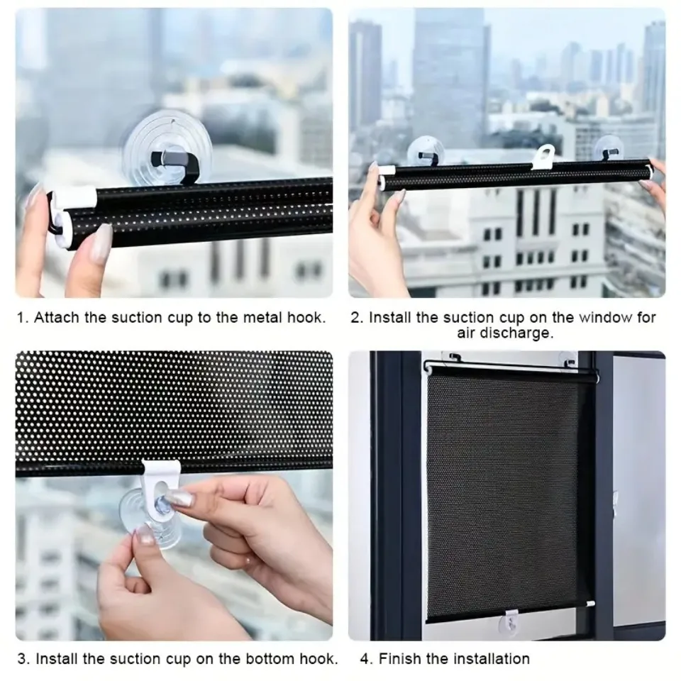 Rideau occultant rétractable portable