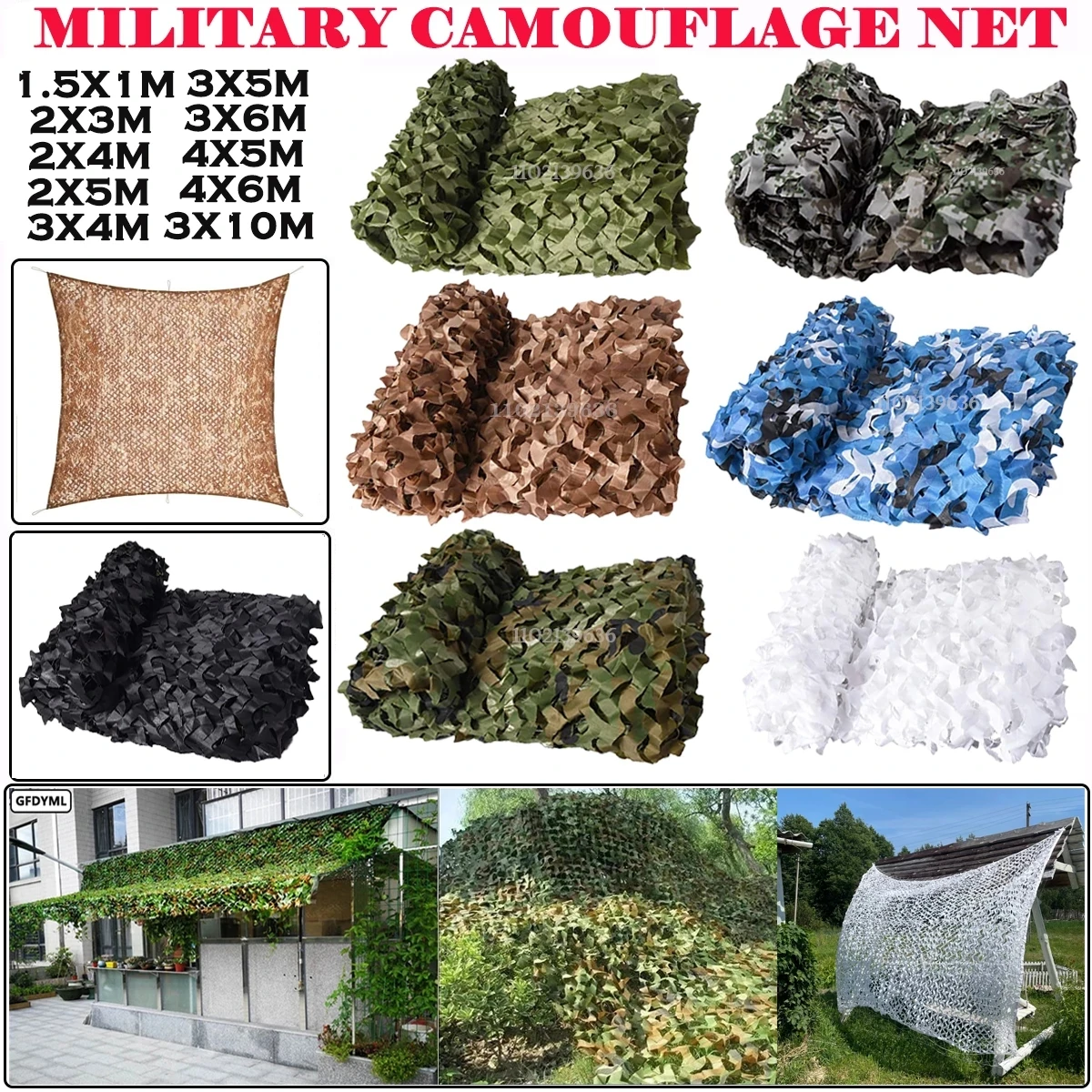Filet de camouflage militaire