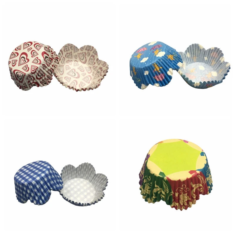 Garneck - 100 Doublures En Papier Pour Cupcakes En Forme De Tulipe - Supports Décoratifs Pour Gâteaux Moule Cake Kraft