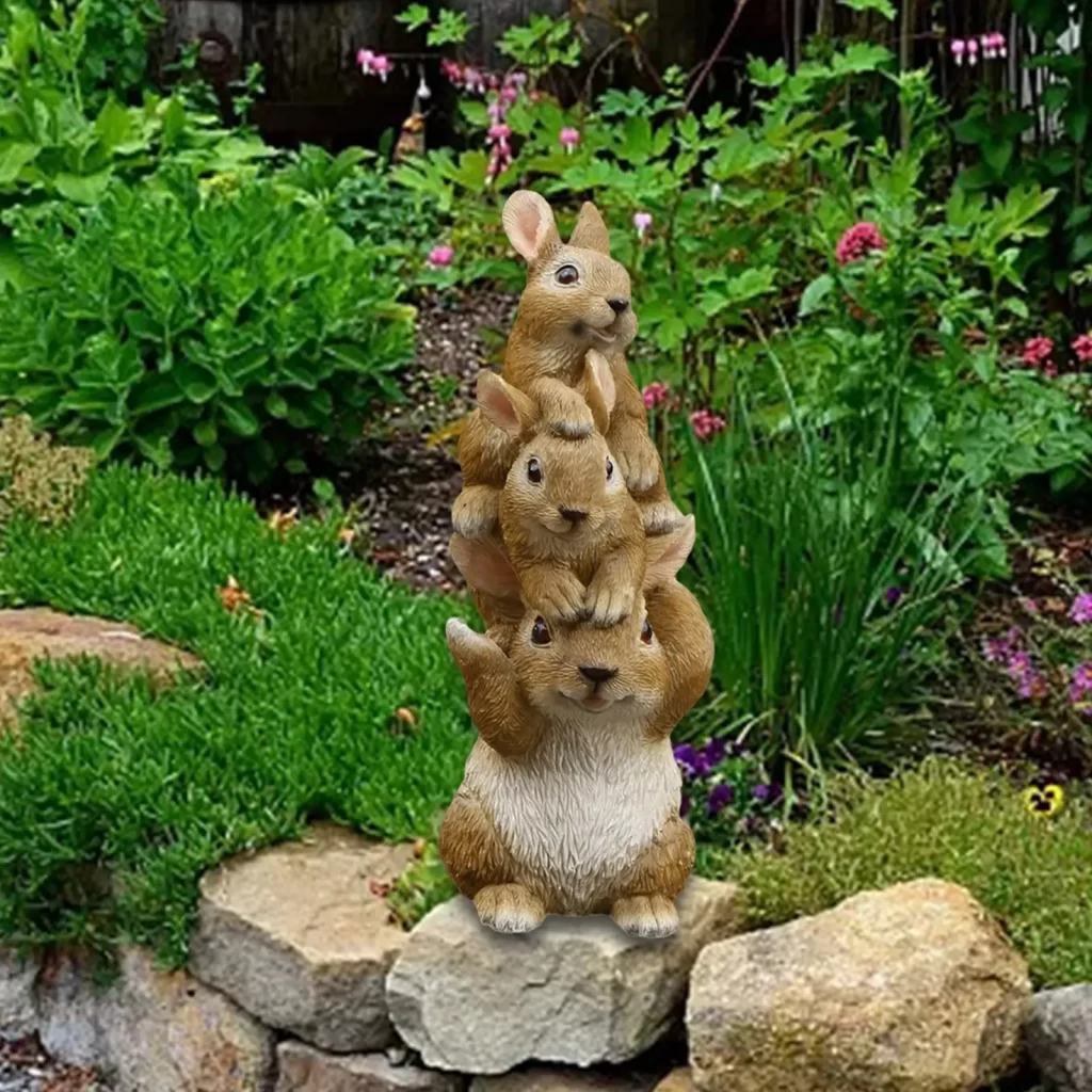 Lapin En Résine Pour Jardin