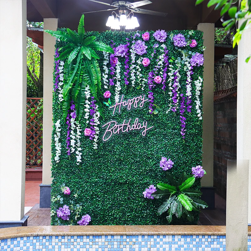 Panneau mural de plantes artificielles en intérieur