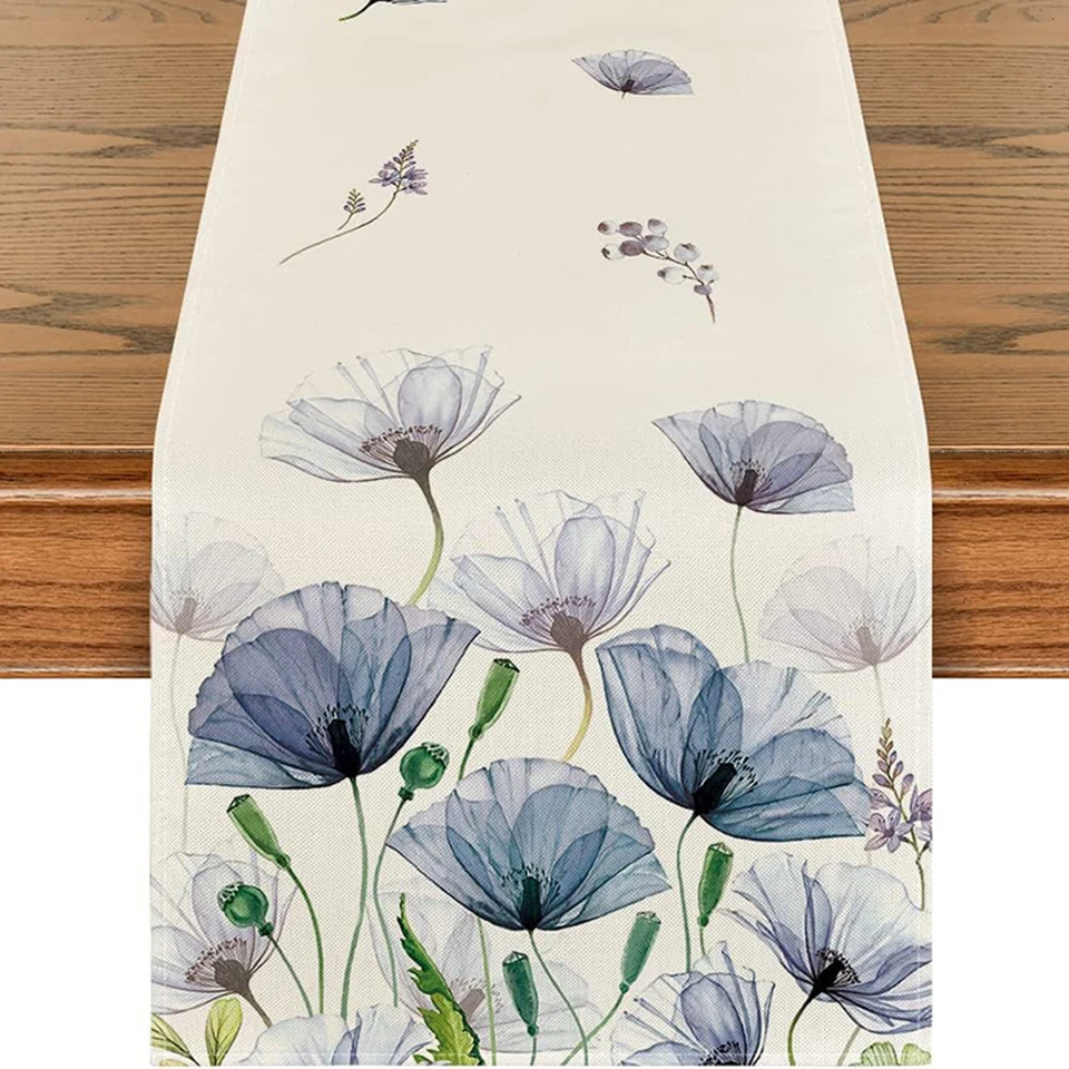 Chemin de table basse en lin de style frais