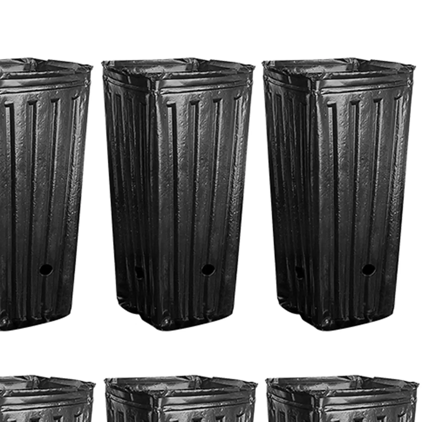 Pot d'Arbres Noir Profond avec Trous de Proximité pour Plantes à Fleurs