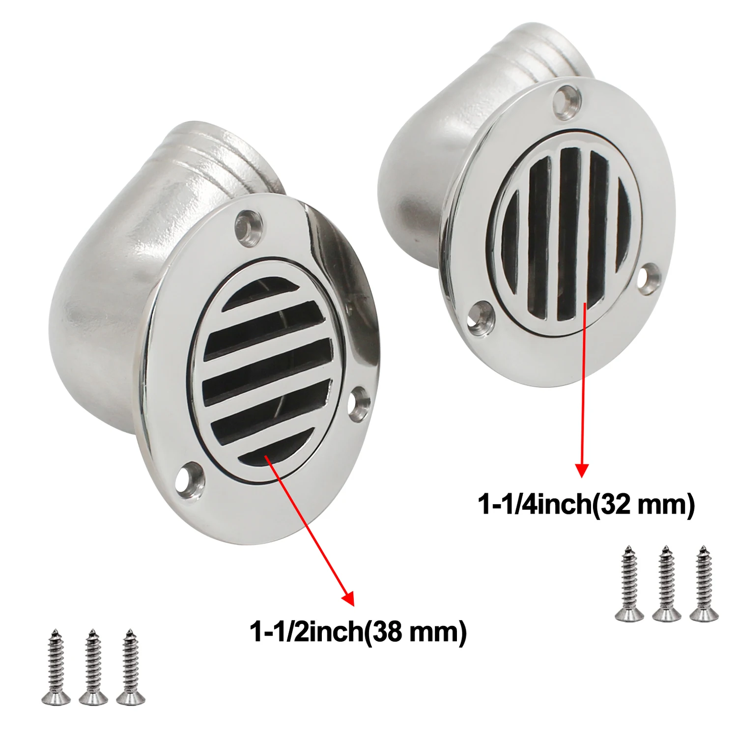 Drain De Pont Bateau En Acier Inoxydable 316 - Coude 90°, Diamètre 32 Ou 38 Mm - Pour évacuation Eau Pont, Yacht, Bateau De Pêche - 3